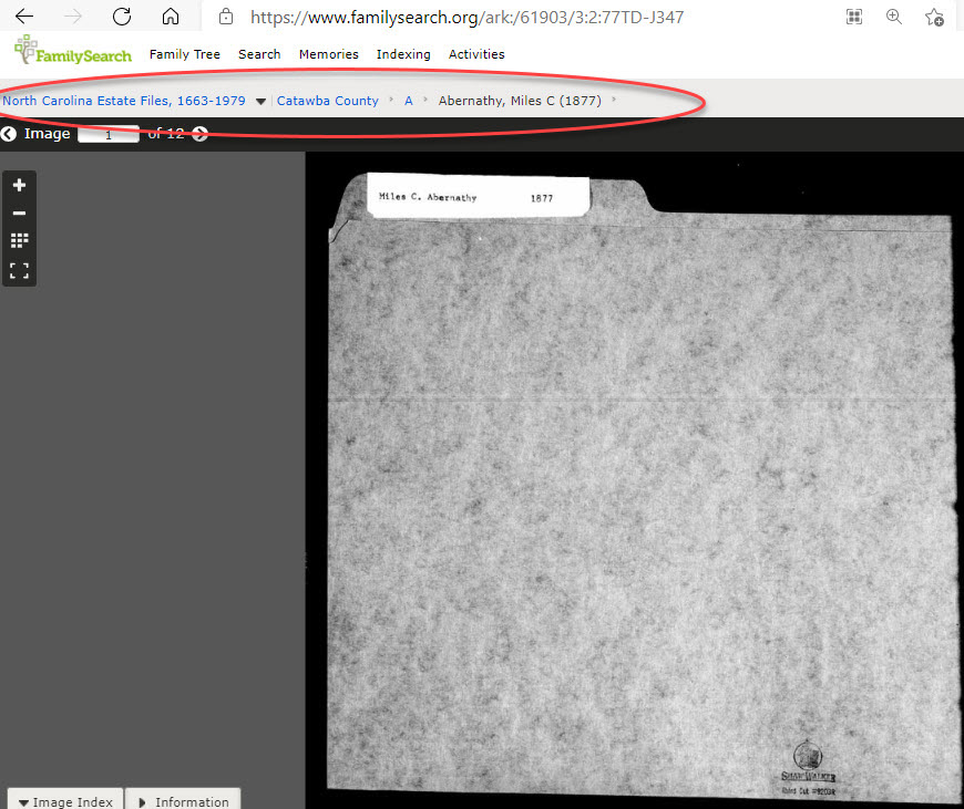 Unindexed probate file on FamilySearch Evidence Explained